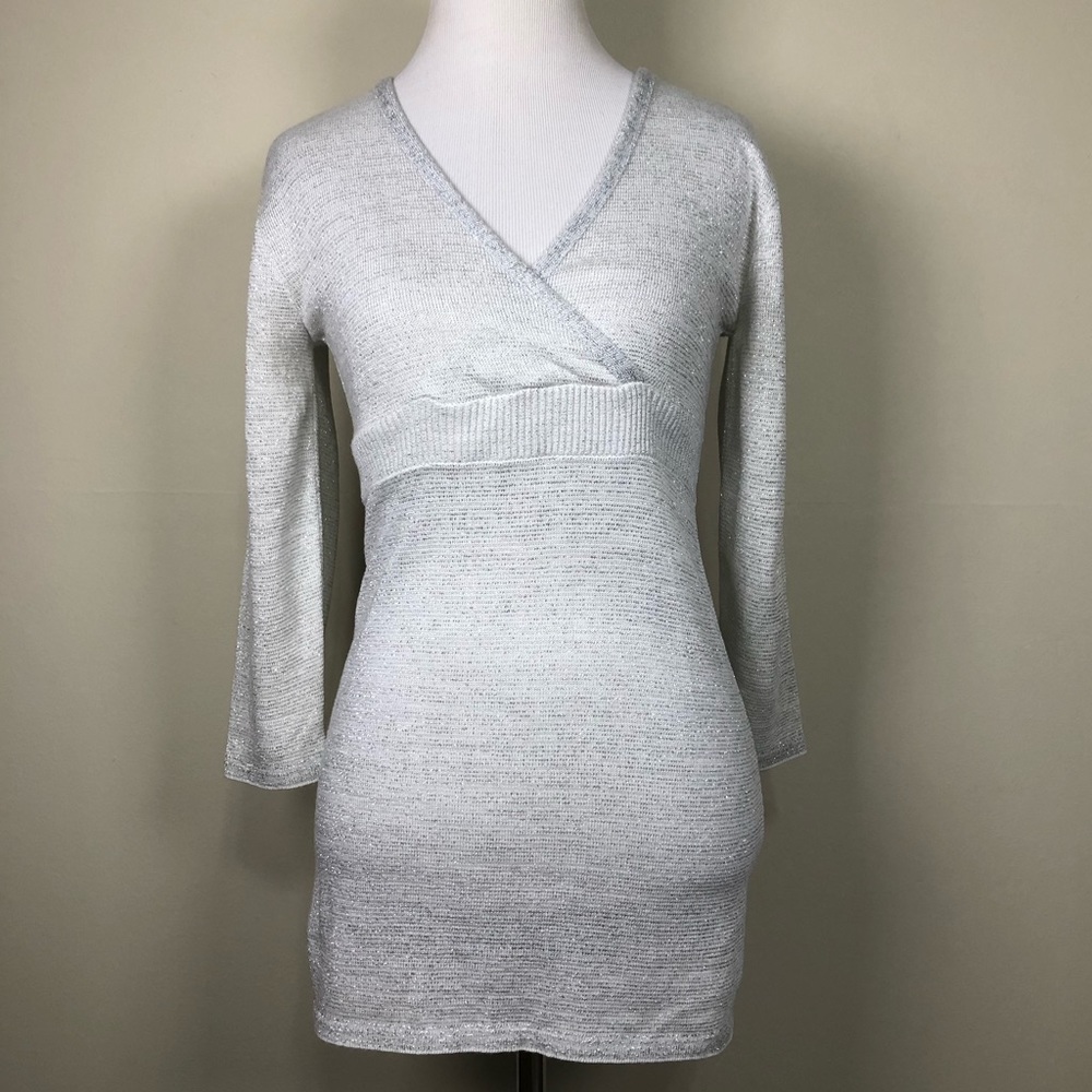 Chesley silver shimmer sweater medium